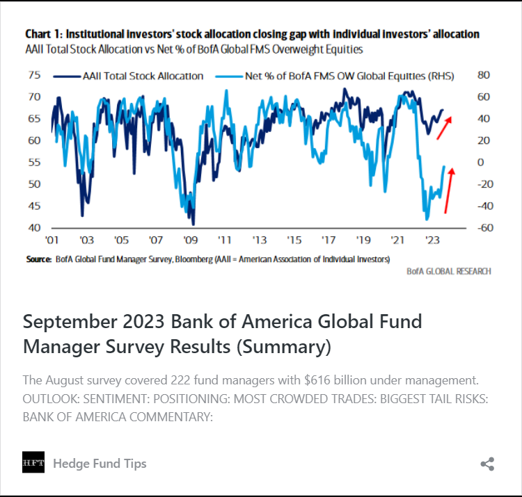 Institutional Investors stock allocation