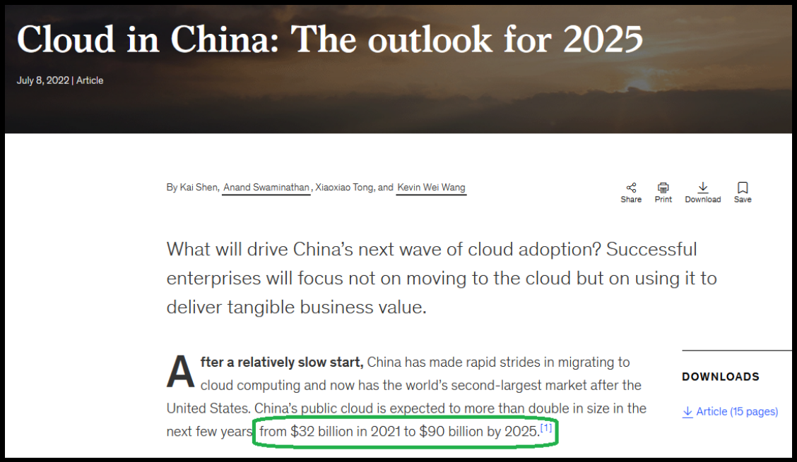 Cloud in China : The outlook for 2025