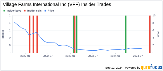 Insider Sale: CEO Michael Degiglio Sells Shares of Village Farms International Inc (VFF)